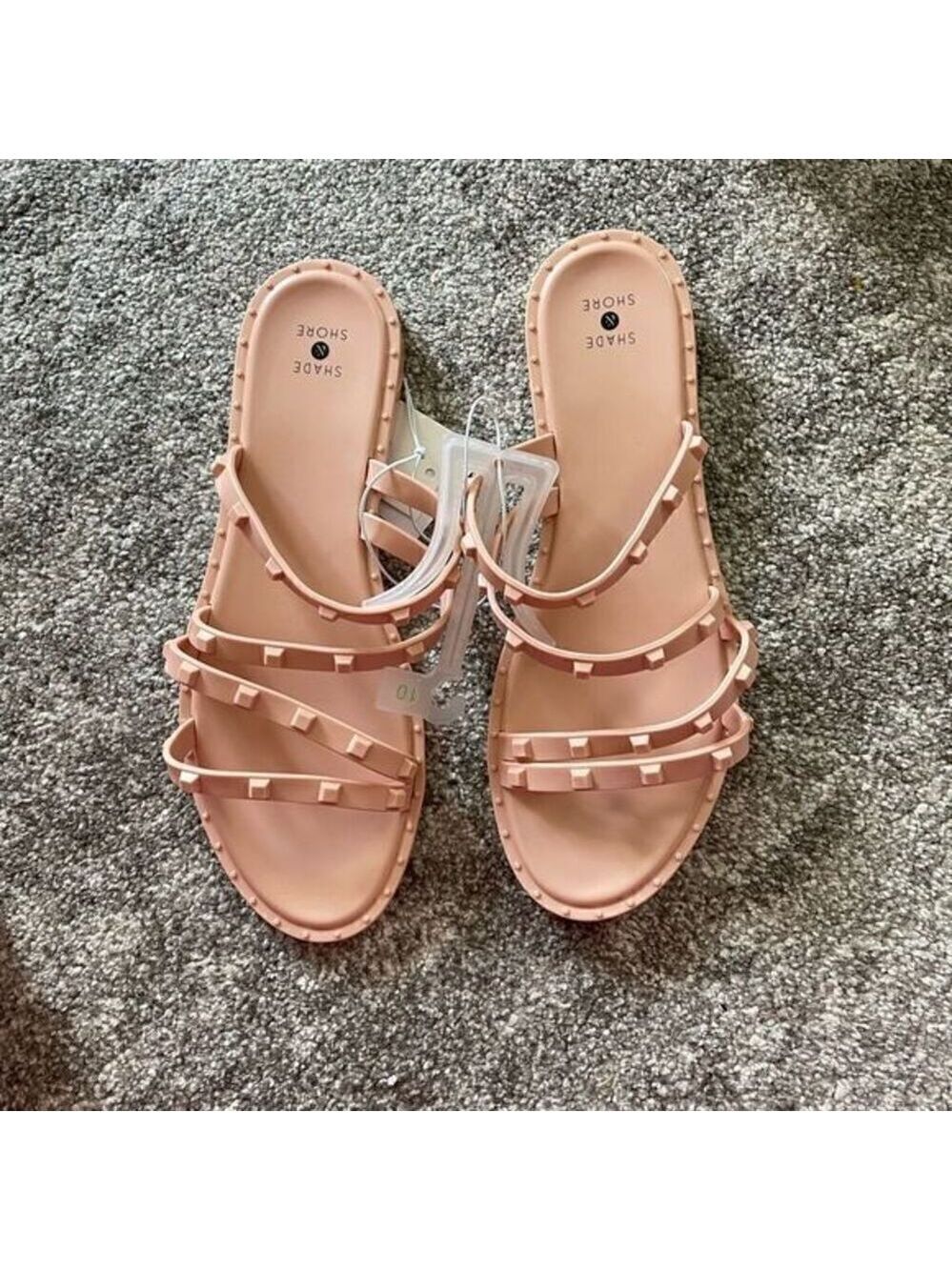 Shade & Shore Liv Jelly Slide Sandals Women's Size 10